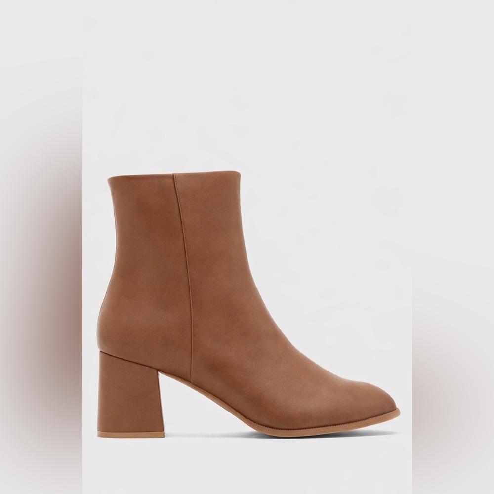 Vero Moda VMMathilde Boot – Size 10 - Cognac Brown Chic Everyday Ankle Boot